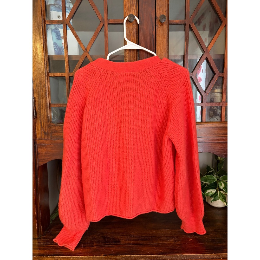 Velvet by Graham & Spencer Coral Mia Cardigan Wool Yak Blend Small - Picture 3 of 6